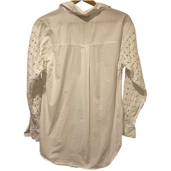 LOFT White Long Sleeve Blouse XS - Picture 3 of 7
